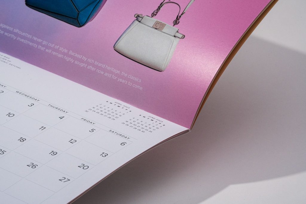 Image shows a close-up of a calendar with a high quality image for product promotion to illustrate the importance of checking your proof before ordering custom calendars in bulk.