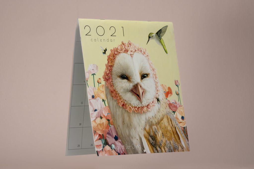 Flip-style desk calendar