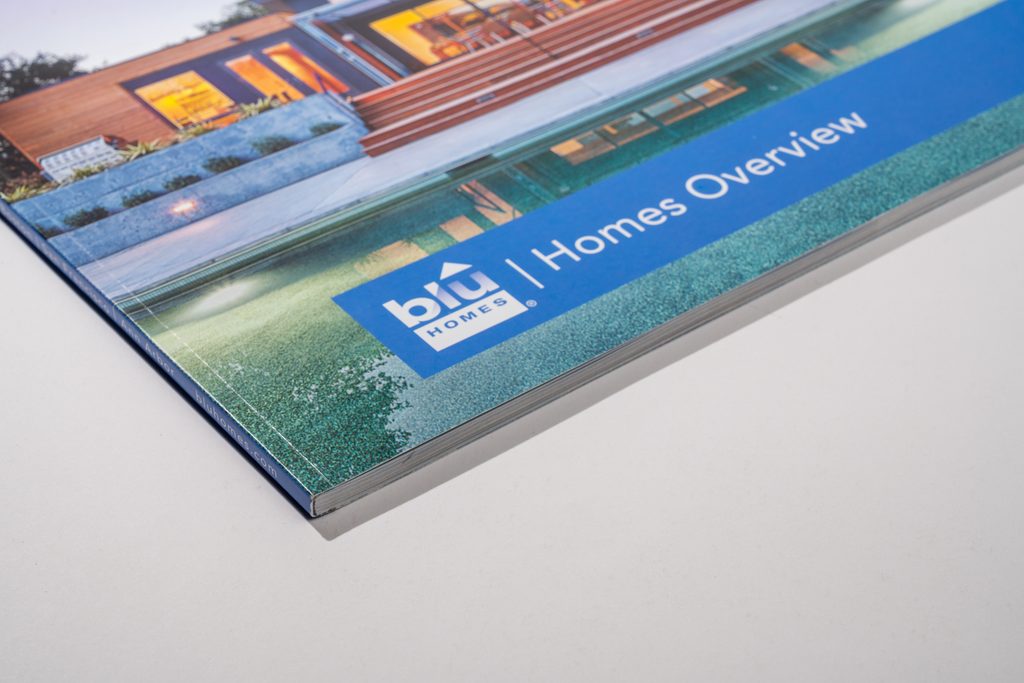 close up of a perfect bound booklet