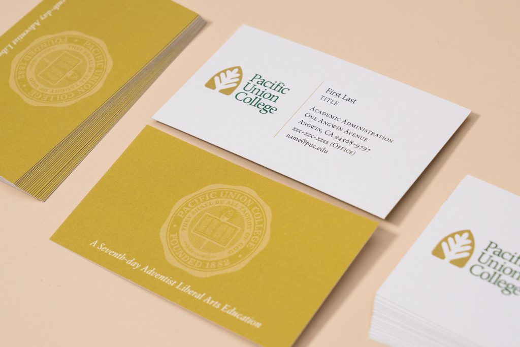 business cards in closeup