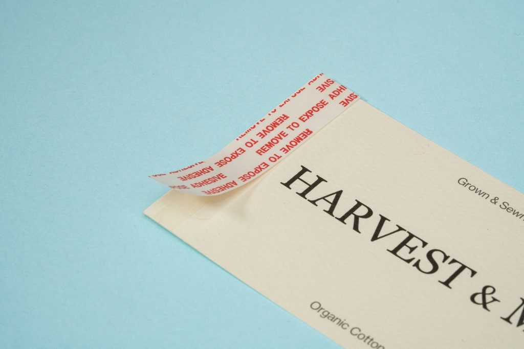 Image shows Kleenstick, Greenerprinter’s self-adhesive solution for packaging sleeves.